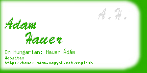 adam hauer business card